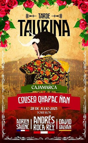 Tarde taurina Cajamarca 2023