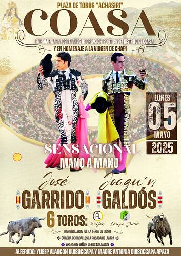 Cartel Coasa 5 de mayo 2025