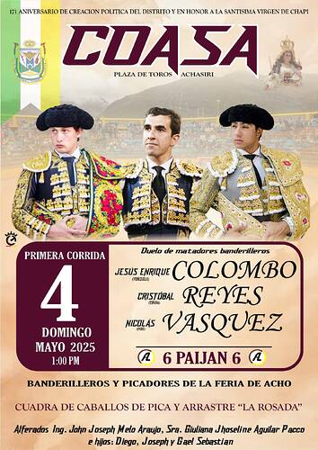 Cartel Coasa 4 de mayo 2025