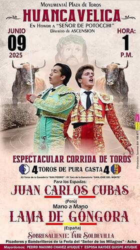 Feria taurina Huancavelica 2025 - 9/6/2025