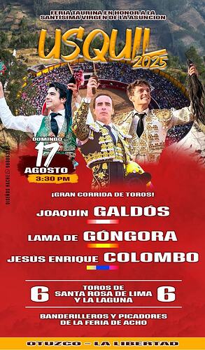 Corrida de toros Usquil 2025